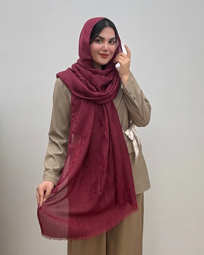 شال زنانه ژاکارد