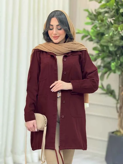 مانتو پایین بند چهار جیب