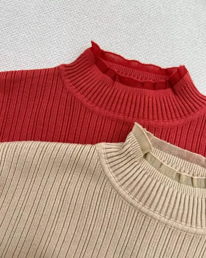 پلیور بافت یقه ایستاده نوین کد 5514