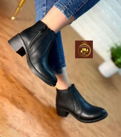 نیم بوت زنانه پاشنه 5سانت شایان چاپی