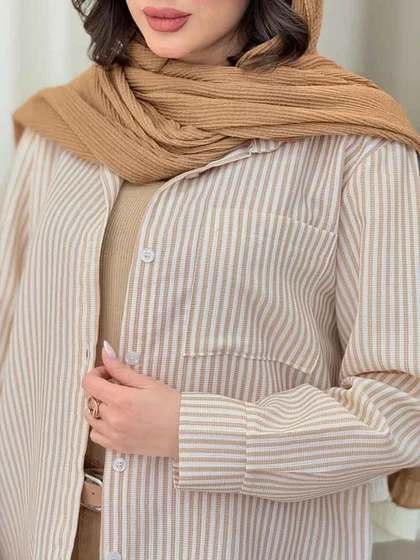 شومیز راه راه تک جیب