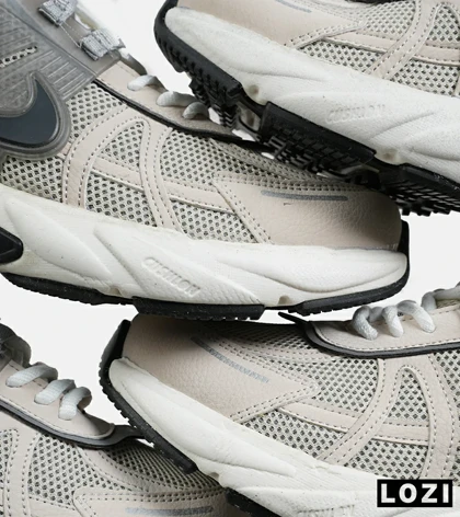 کفش کتانی مردانه و زنانه کرم طوسی Nike cushlon