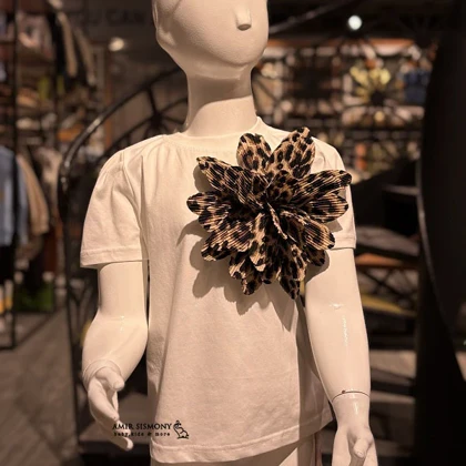 تیشرت دخترانه گل پلنگی