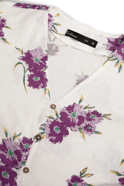 شومیز جلو گره دار نخی - 3161