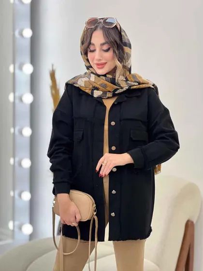 مانتو کتان ریش دار ترلان