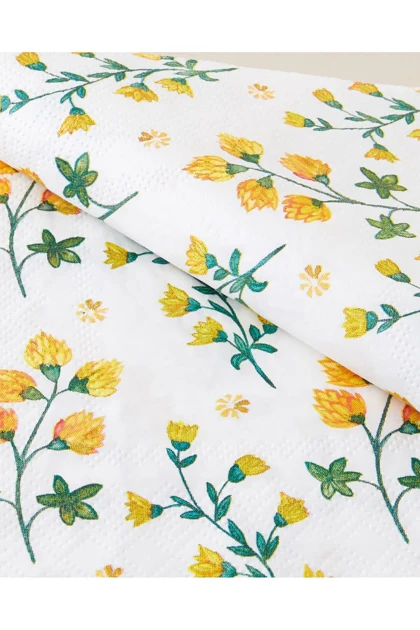 دستمال کاغذی 20 عددی English Home مدل Flora Muse - زرد