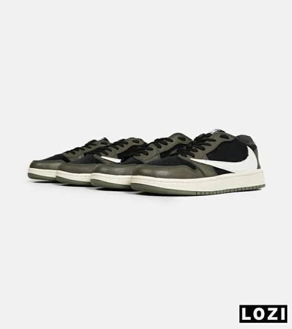 کفش کتانی مردانه مشکی سبز سفید NIKE travis scott
