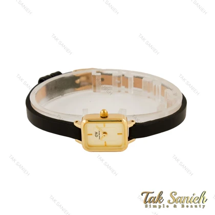 ساعت دنیل ولینگتون زنانه مینی مستطیلی طلایی بند چرم DW-5803-L