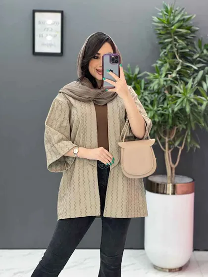 مانتو کوک دوزی آستین پاکتی