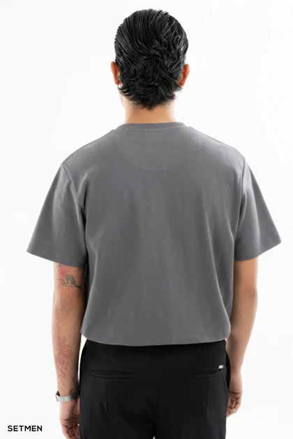 تیشرت مردانه ژاکارد یقه گرد