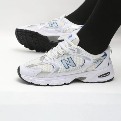 کفش و کتانی مردانه و زنانه مدل نیوبالانس 530 رنگ سفید سرمه ای کد 47248