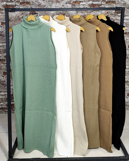 ماکسی بافت یقه اسکی مدل سحر کد 40204