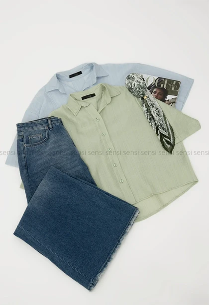 شومیز باکسی شیشه ای کد1005681