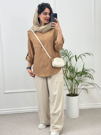 مانتو شومیزی گلی