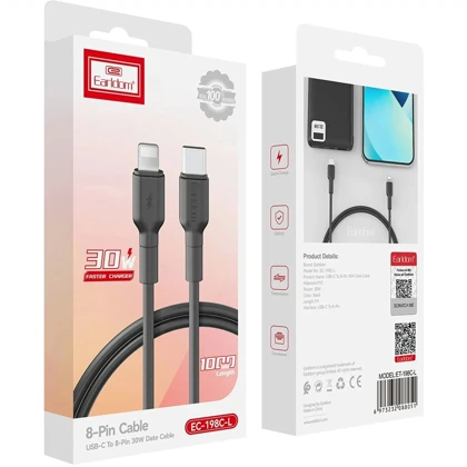 کابل تایپ سی به لایتنینگ ارلدام Earldom مدل EC-198C-L توان 30 وات 1 متر