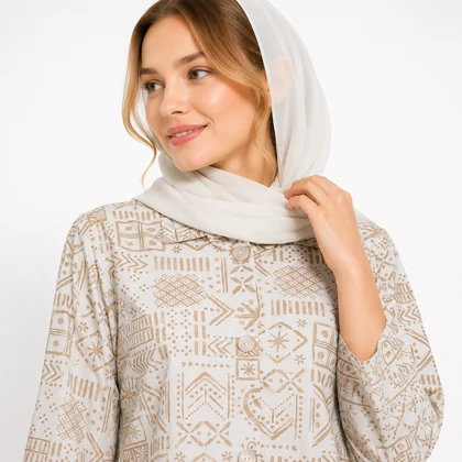 مانتو زنانه لینن گندم کد 83