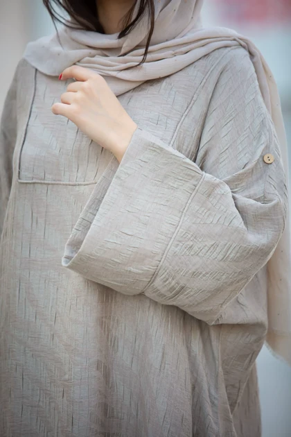 مانتو کفتان ژاکارد مغزی دوزی