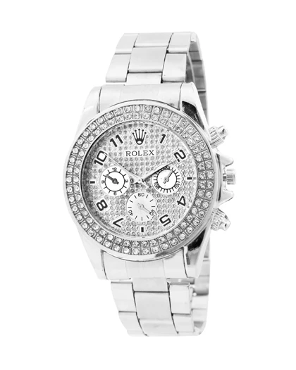 ساعت مچی مردانه مدل ROLEX (نقره ای)