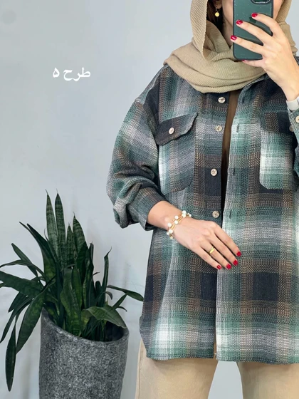 مانتو چهارخونه گلبرگ 1