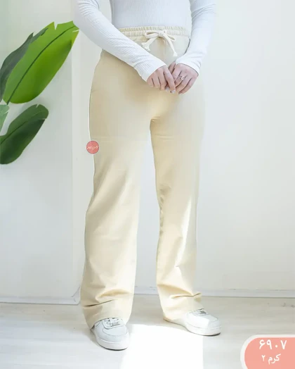 شلوار نیم بگ مغزی دوزی 6907