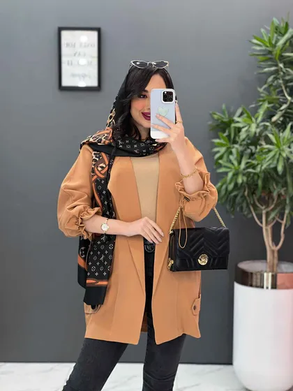 مانتو مازراتی آستین گت دار