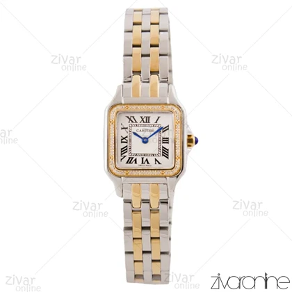 ساعت مچی کارتیر زنانه مدل پنته دورنگ طلایی دور نگین 103803