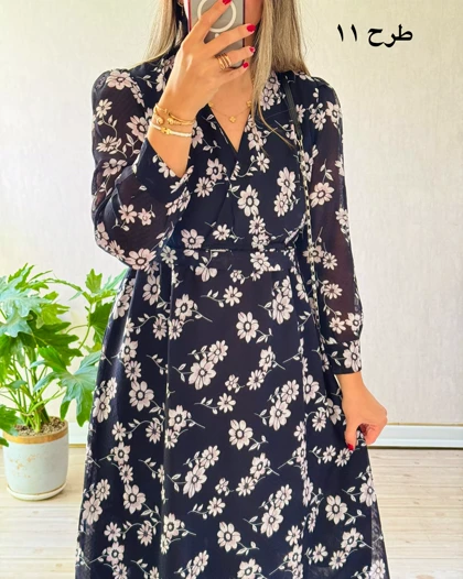 پیراهن حریر گلشید 1