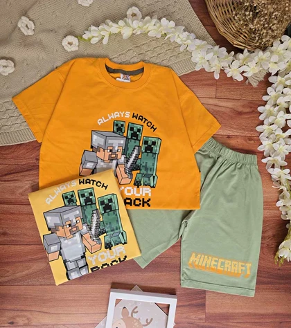 تیشرت شلوارک پسرانه ماینکرافت