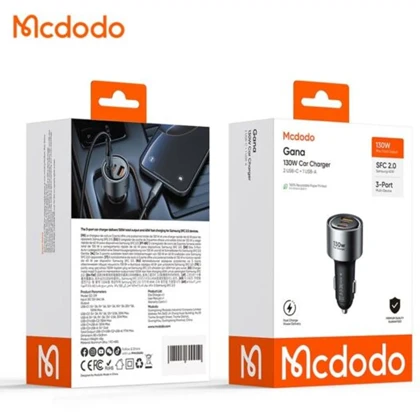 شارژر فندکی فست شارژ مک دودو MCDODO مدل CC-3190 توان 130 وات