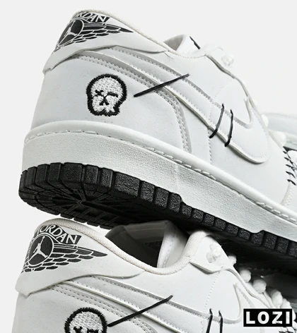 کفش کتانی مردانه و زنانه سفید نایک NIKE jordan Vodoo مدل 6915