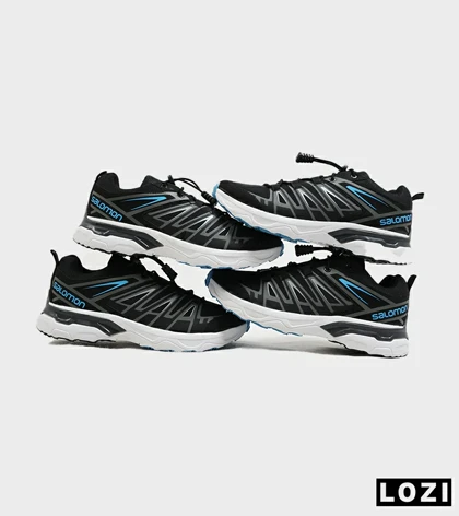 کفش کتانی مشکی آبی سفید سالومون Salomon X ULTRA