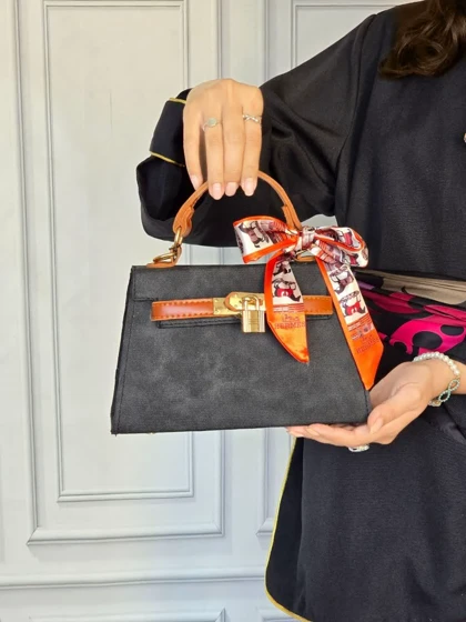 کیف HERMES وارداتی جین طوسی هرمس ترند مد