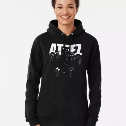 هودی زنانه Ateez هودی زنانه ایتیز طرح Retro Vintage Great Model Long Sleeve
