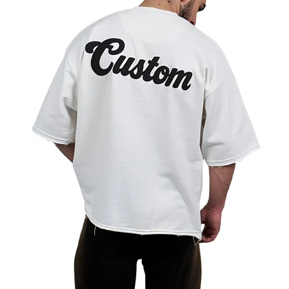 تیشرت مردانه سفید پنبه سه نخ طرح ساده فونت