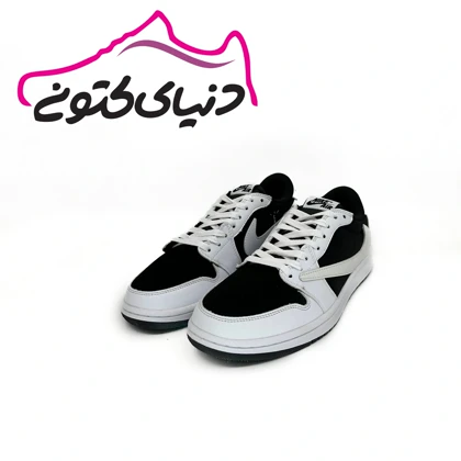 کتانی جردن تراویس مشکی سفید اورجینال