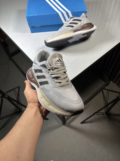 کتانی ادیداس مدل کلیماکول climacool / رنگ طوسی مشکی / کد 99552