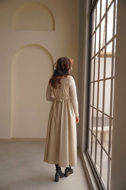 سارافون کلوش بلند لینن مدل سلما