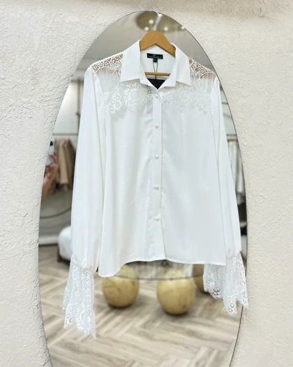 شومیز گیپور دار 386