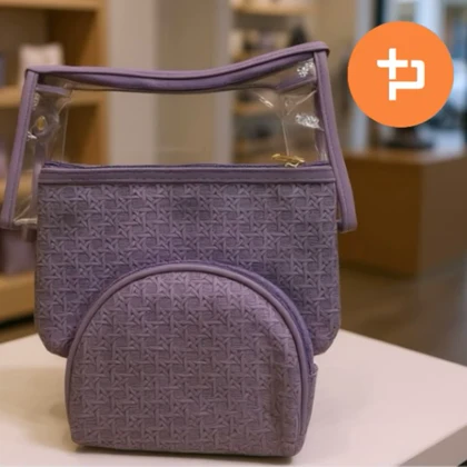 کیف لوازم آرایش و اکسسوری سه تایی در چهار رنگ