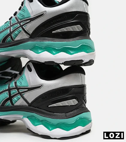 کتانی مردانه و زنانه سبز نقره ای ASICS GEL-KAYANO 27
