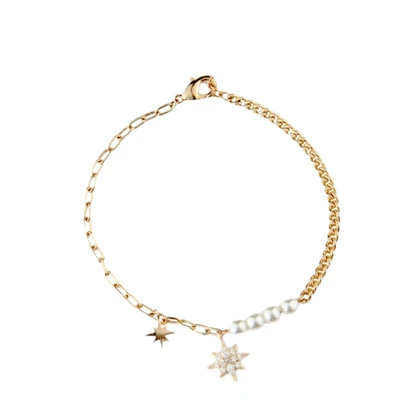 دستبند دخترانه مدل ستاره مروارید