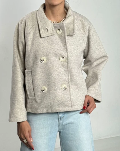 ترنچ کت فوتر یقه ایستاده کد 600044