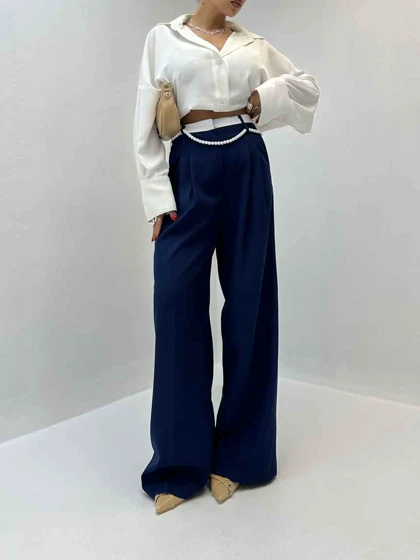 شلوار پارچه ای مرواریدی