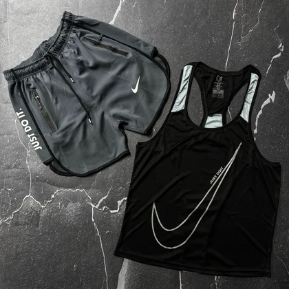 پکیج کد E1001 شامل رکابی + شلوارک نایکی با 3 رنگ جذاب 👌