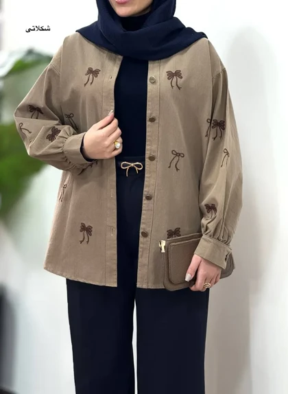 کت کتان گلدوزی لیزا