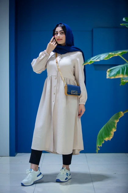 مانتو لوئیز جودون یقه هفت بلند