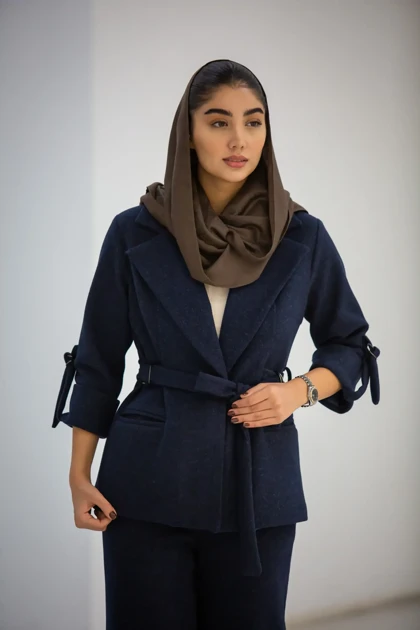 کت زنانه فوتر بغل سگک دار