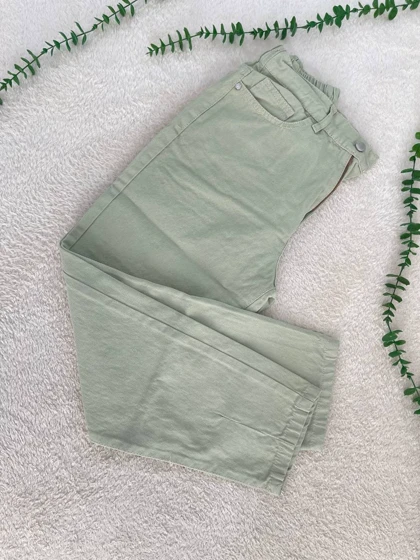 شلوار کتان مام فیت