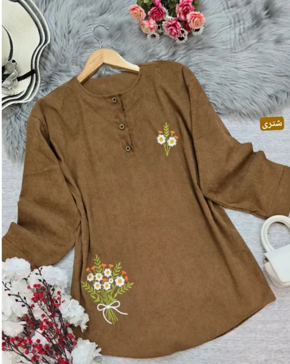 تونیک مانتویی دسته گل