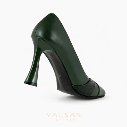 کفش پاشنه‌دار زنانه چرم یلسان مدل سیلا کد 693-GAN
